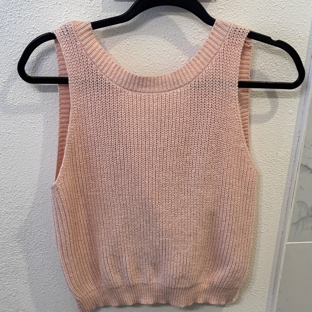SHEIN Pink Knit Tank Top